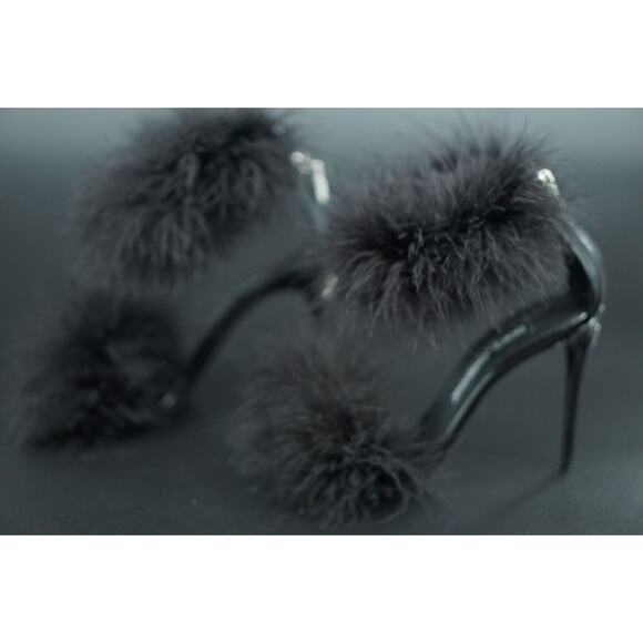 Dolce & Gabbana Feather Strap Sandal SZ 36.5 $1175 Black In store full price - Picture 2 of 10